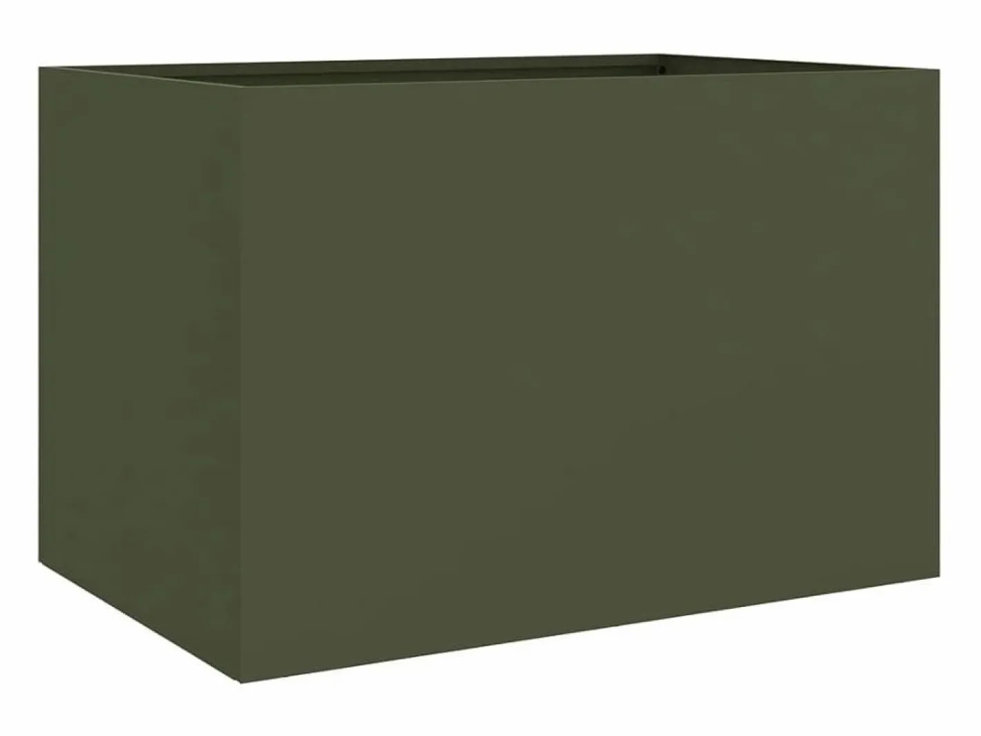 Clicnbuy Jardinera de acero laminado en frío oliva 62x40x39 cm Verde Best