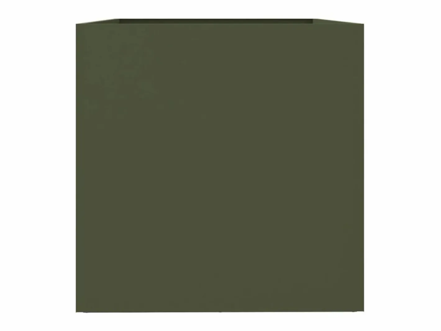 Clicnbuy Jardinera de acero laminado en frío oliva 62x40x39 cm Verde Best