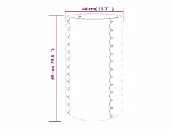 Clicnbuy Jardinera|Jardinera de acero recubrimiento en polvo 40x40x68 cm