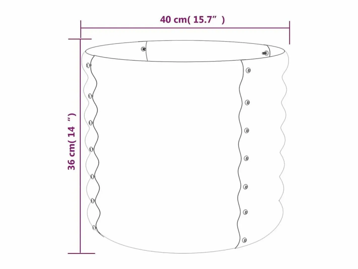 Clicnbuy Jardinera|Jardinera de acero recubrimiento en polvo 40x40x36 cm
