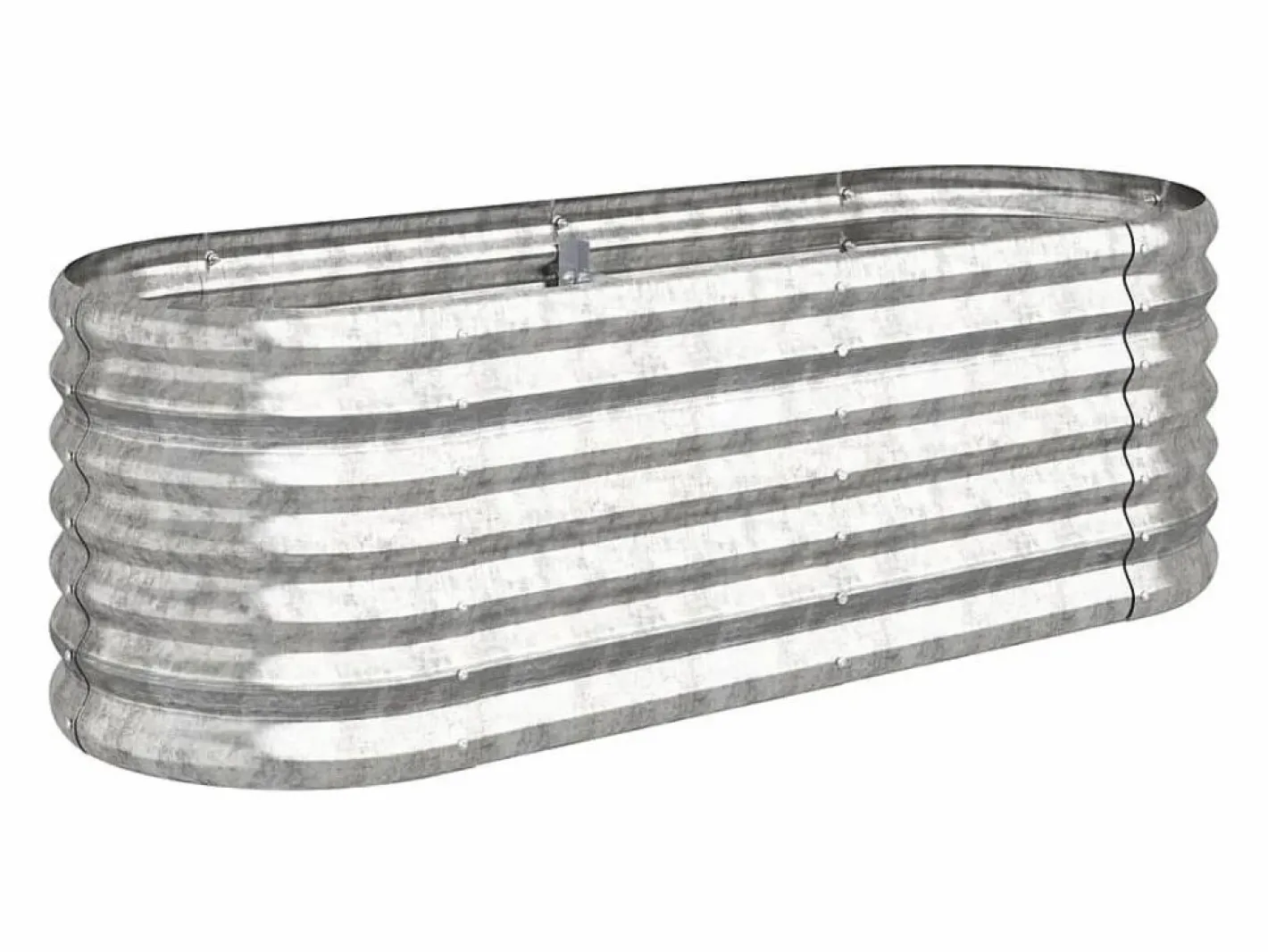 Clicnbuy Jardinera de acero recubrimiento en polvo 114x40x68 cm Plateado Best