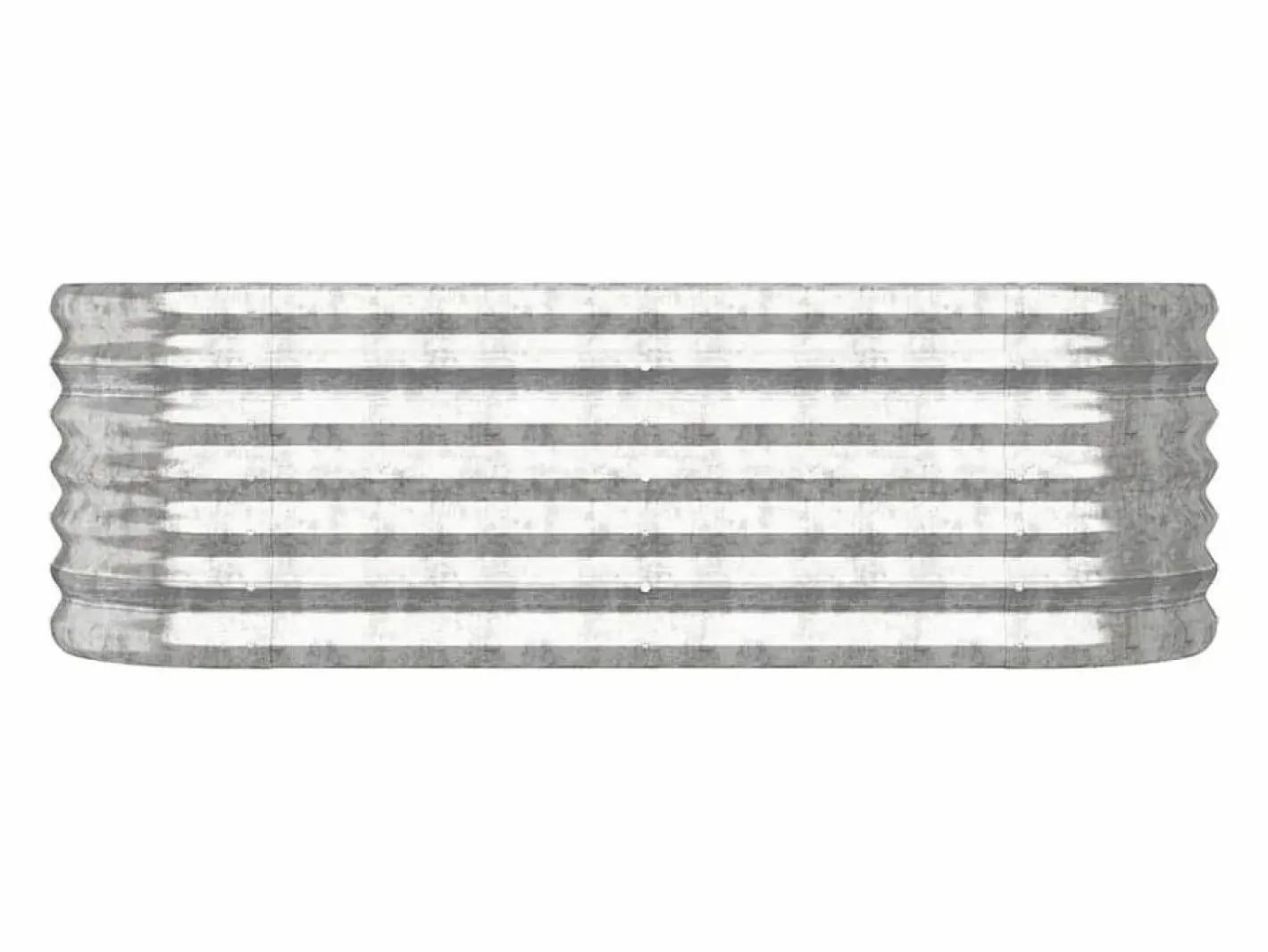 Clicnbuy Jardinera de acero recubrimiento en polvo 114x40x68 cm Plateado Best
