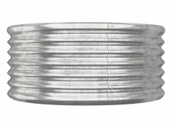 Clicnbuy Jardinera de acero recubrimiento en polvo 80x80x36 cm Plateado