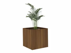Clicnbuy Jardinera de madera contrachapada marrón roble 40x40x40 cm Marru00f3n Online