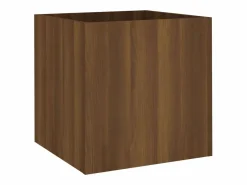 Clicnbuy Jardinera de madera contrachapada marrón roble 40x40x40 cm Marru00f3n Online