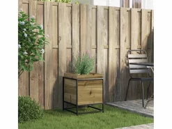 Clicnbuy Jardinera de madera de pino impregnada 40x40x50 cm Marru00f3n