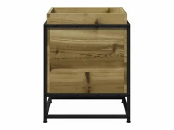 Clicnbuy Jardinera de madera de pino impregnada 40x40x50 cm Marru00f3n