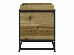 Clicnbuy Jardinera de madera de pino impregnada 40x40x50 cm Marru00f3n