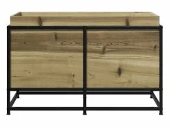 Clicnbuy Jardinera de madera de pino impregnada 80x40x50 cm Marru00f3n Discount