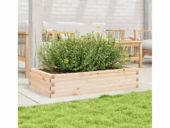 Clicnbuy Jardinera de madera maciza de pino 110x60x23 cm Marru00f3n Best