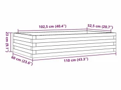 Clicnbuy Jardinera de madera maciza de pino 110x60x23 cm Marru00f3n Best
