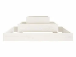 Clicnbuy Jardinera de madera maciza de pino 80x80x27 cm Blanco Hot