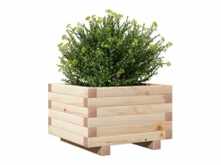 Jardinera de madera maciza de pino 40x40x26,5 cm^Clicnbuy