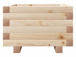Jardinera de madera maciza de pino 40x40x26,5 cm^Clicnbuy