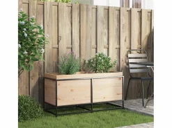 Clicnbuy Jardinera|Jardinera de madera maciza de pino 100x40x50 cm