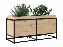 Clicnbuy Jardinera|Jardinera de madera maciza de pino 100x40x50 cm