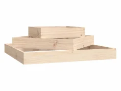 Jardinera de madera maciza de pino 83x83x27 cm^Clicnbuy Discount