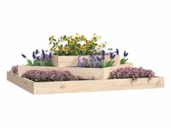 Jardinera de madera maciza de pino 112x112x27 cm^Clicnbuy Clearance