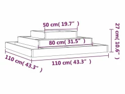 Clicnbuy Jardinera de madera maciza de douglas 110x110x27 cm Marru00f3n Best