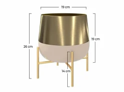 Rendez-Vous Déco Macetero|Jardinera de metal y latón claro - Moose