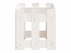 Jardinera diseño de valla madera maciza pino blanca 60x30x30 cm^Clicnbuy Online