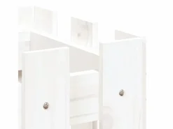 Jardinera diseño de valla madera maciza pino blanca 60x30x30 cm^Clicnbuy Online