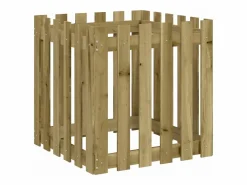 Clicnbuy Jardinera|Jardinera diseño de valla madera de pino impregnada 60x60x60 cm