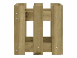 Clicnbuy Jardinera|Jardinera diseño de valla madera de pino impregnada 30x30x30 cm