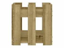 Clicnbuy Jardinera|Jardinera diseño de valla madera de pino impregnada 30x30x30 cm