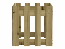 Clicnbuy Jardinera diseño de valla madera de pino impregnada 40x40x40 cm Marru00f3n Sale