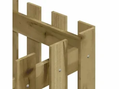 Clicnbuy Jardinera diseño de valla madera de pino impregnada 40x40x40 cm Marru00f3n Sale