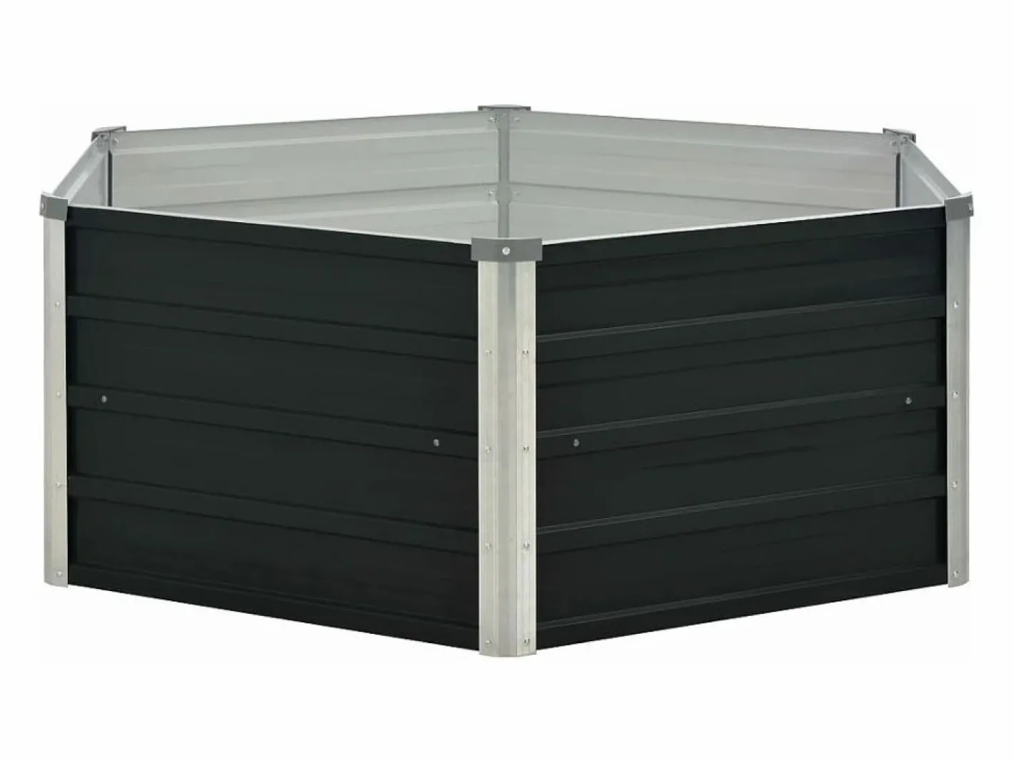 Jardinera elevada acero galvanizado 129x129x45cm^Clicnbuy Discount