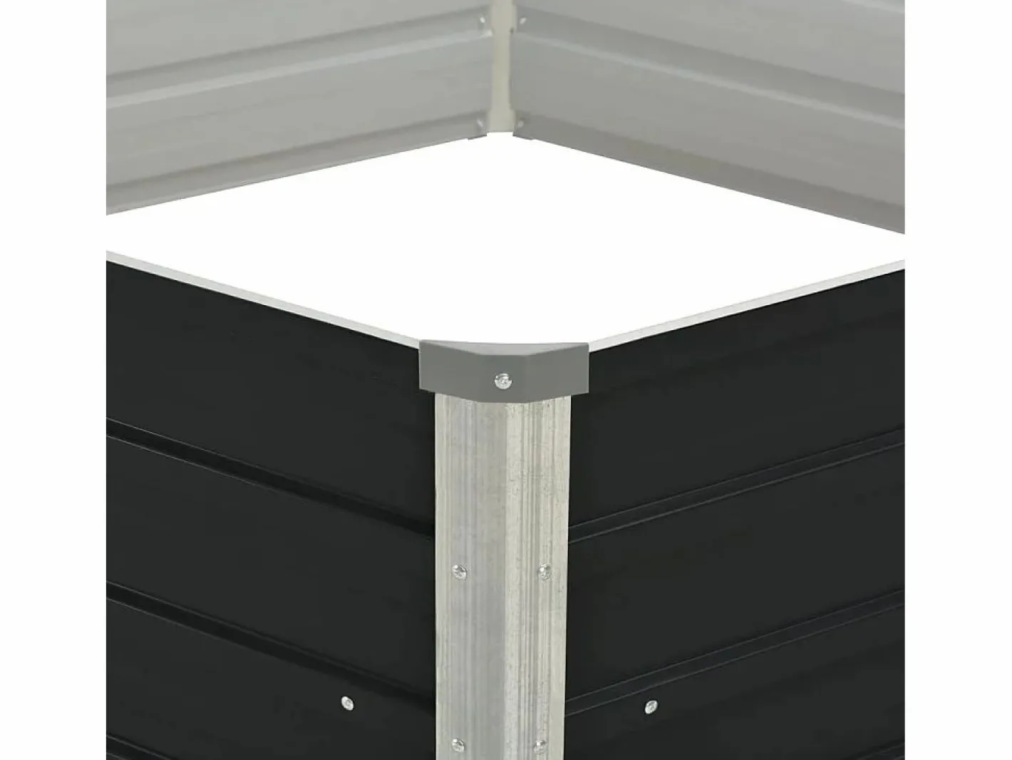 Jardinera elevada acero galvanizado 129x129x45cm^Clicnbuy Discount