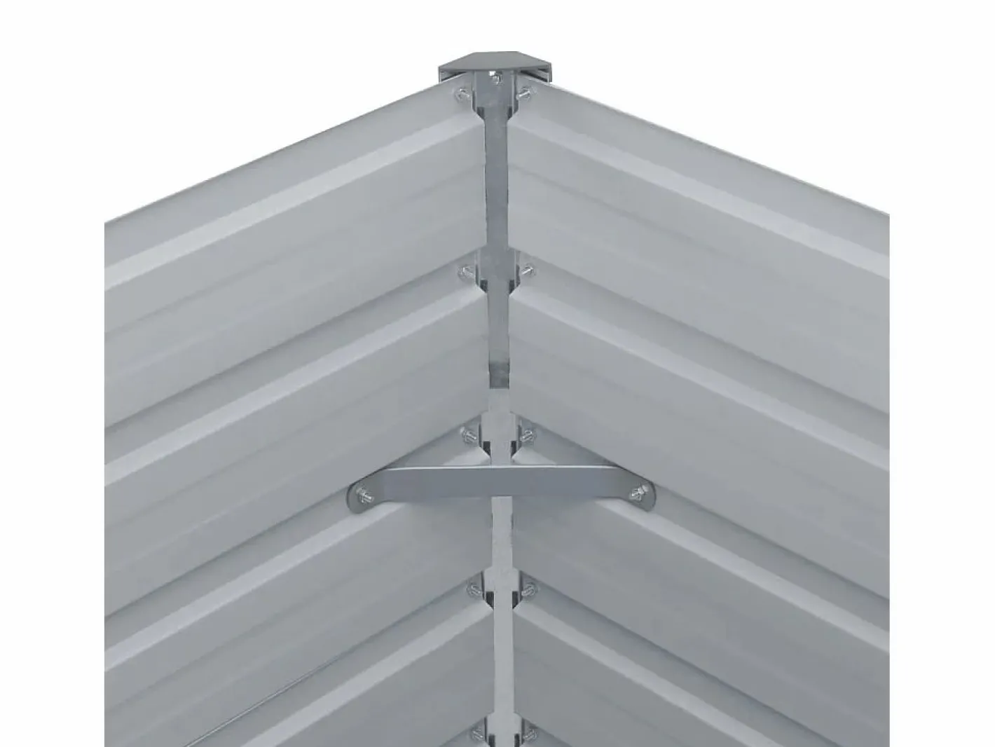 Jardinera elevada de acero galvanizado marrón 160x80x45 cm^Clicnbuy Best