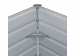 Clicnbuy Jardinera elevada de acero galvanizado antracita 100x100x45 cm Gris antracita Discount