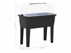 Clicnbuy Jardinera elevada 77x38,7x82 cm PP Gris antracita Best