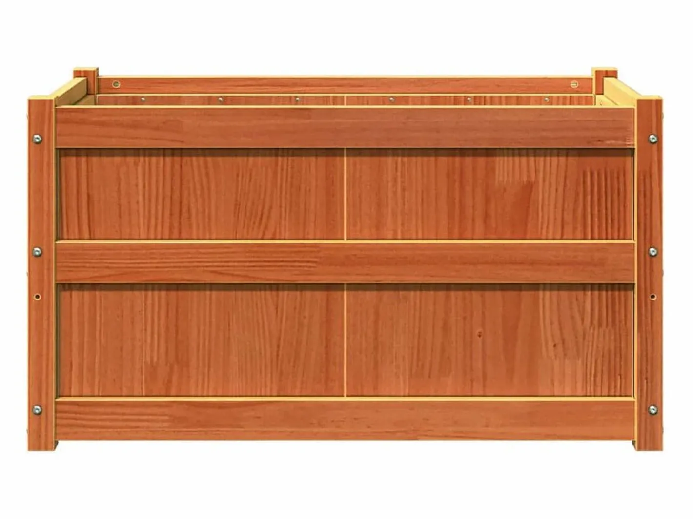 Clicnbuy Jardinera|Jardinera exterior madera maciza pino marrón cera 90x50x50 cm