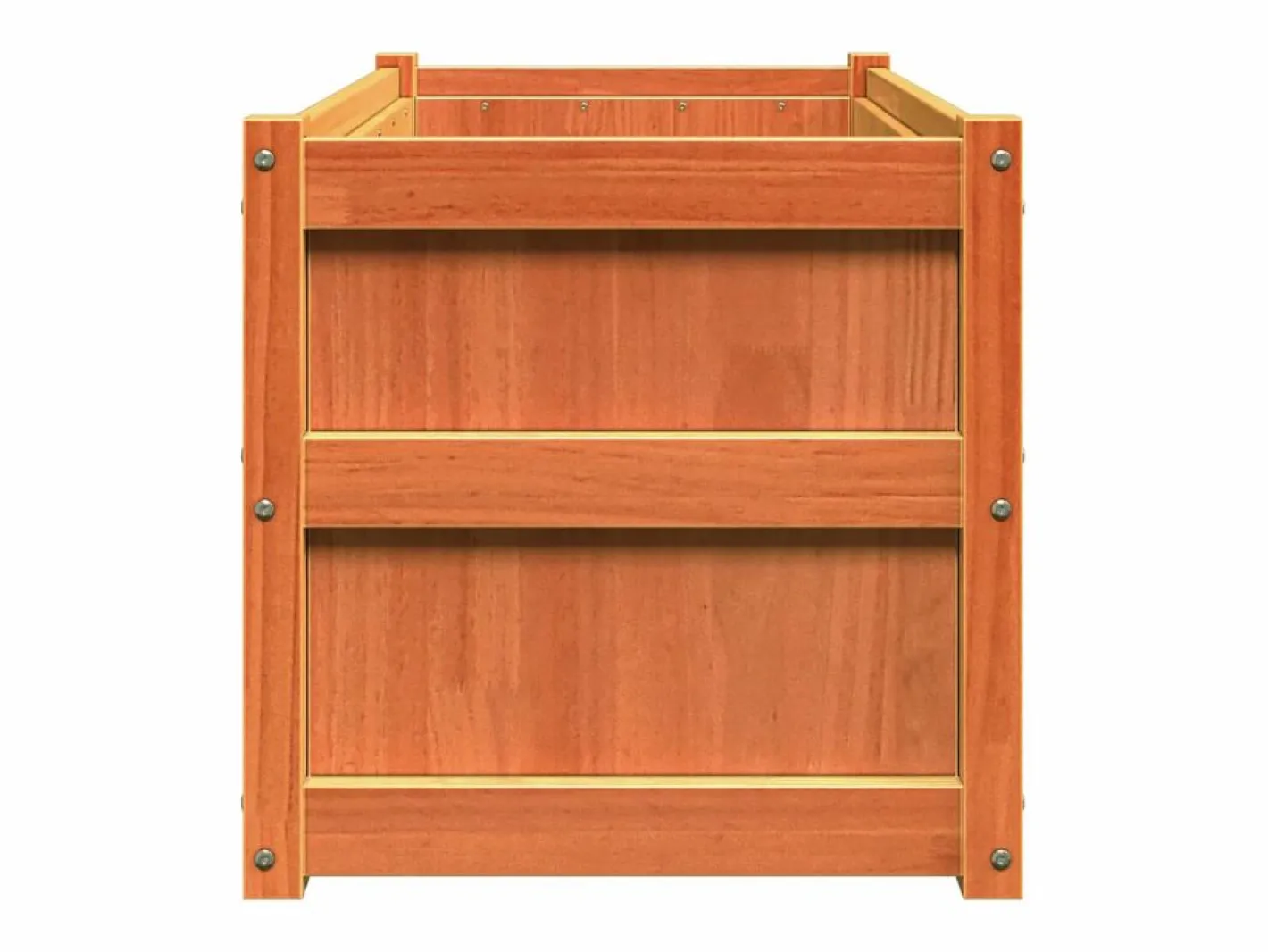 Clicnbuy Jardinera|Jardinera exterior madera maciza pino marrón cera 90x50x50 cm