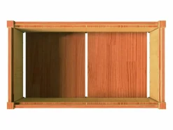Clicnbuy Jardinera|Jardinera exterior madera maciza pino marrón cera 90x50x50 cm