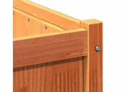 Clicnbuy Jardinera|Jardinera exterior madera maciza pino marrón cera 90x50x50 cm