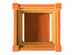Jardinera exterior madera maciza pino marrón cera 31x31x31 cm^Clicnbuy Online