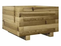 Clicnbuy Jardinera|Jardinera madera de pino impregnada 40x40x26,5 cm