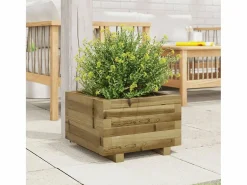 Clicnbuy Jardinera|Jardinera madera de pino impregnada 40x40x26,5 cm