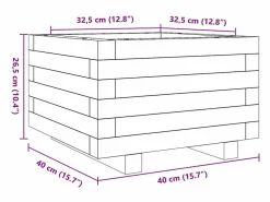 Clicnbuy Jardinera|Jardinera madera de pino impregnada 40x40x26,5 cm