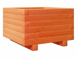 Jardinera madera maciza de pino marrón cera 40x40x26,5 cm^Clicnbuy Online
