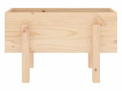 Clicnbuy Jardinera madera maciza de pino 62x30x38 cm Marru00f3n Sale