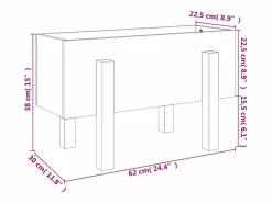 Clicnbuy Jardinera madera maciza de pino 62x30x38 cm Marru00f3n Sale