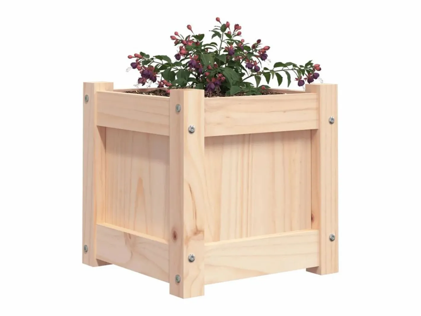 Clicnbuy Jardinera|Jardinera madera maciza de pino 31x31x31 cm