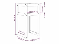 Clicnbuy Jardinera|Jardinera madera maciza de pino 40x40x81 cm