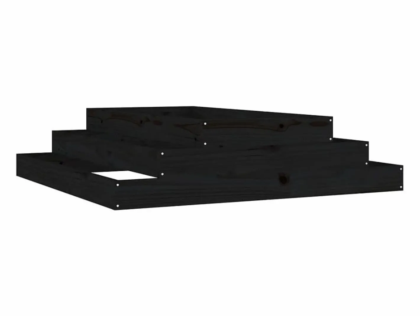 Jardinera madera maciza de pino 110x110x27 cm^Clicnbuy Clearance